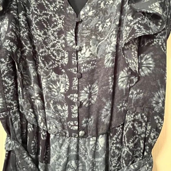 Lauren Ralph Lauren Blue Patterned Maxi Dress - Picture 8 of 12